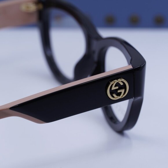 Gucci GG1665O 008 Cat Eye Eyeglasses - Black/Nude 53mm - Picture 6 of 12
